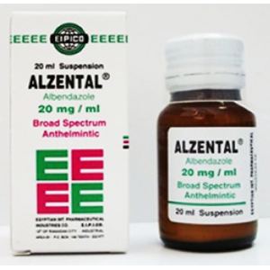 Alzental 20 mg / mL suspension ( Albendazole ) 20 mL bottle